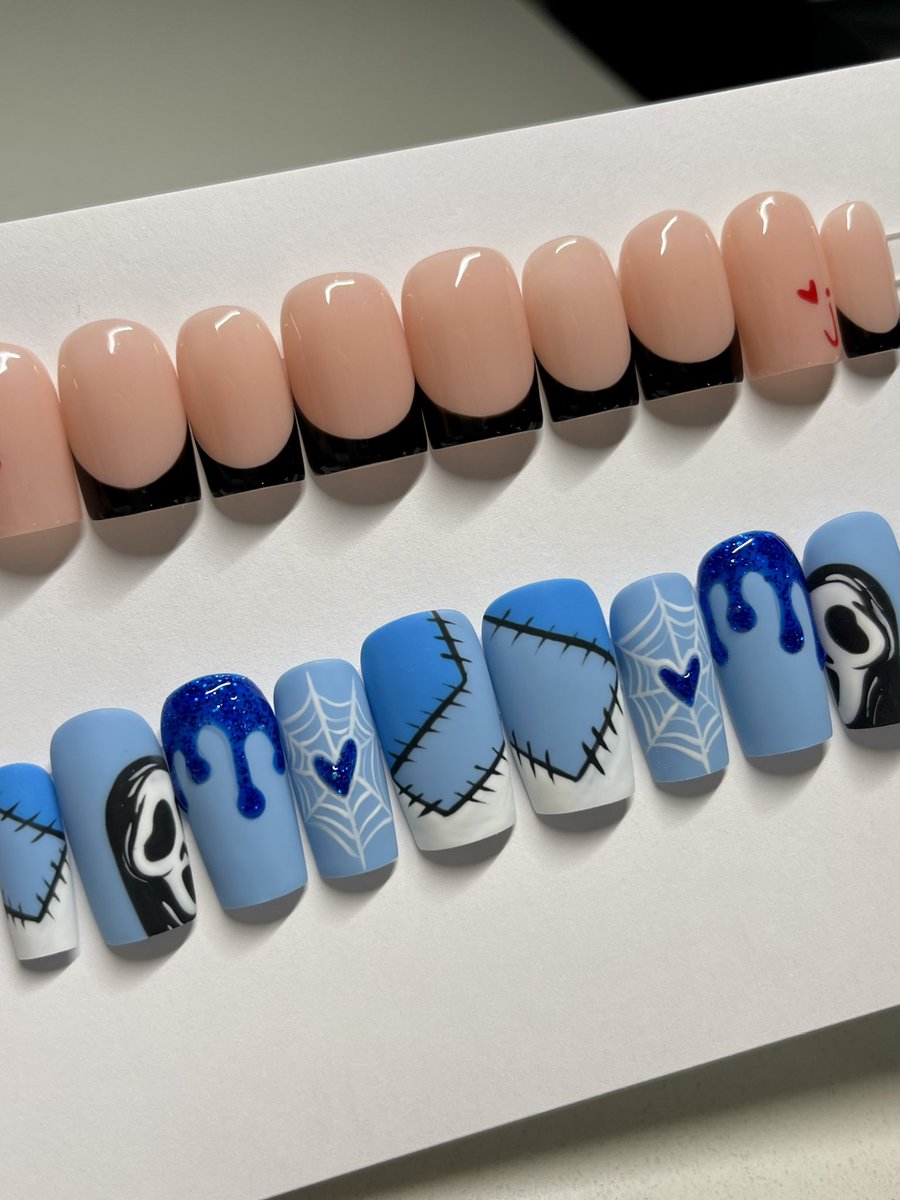 nailsXflower's tweet photo. customer spooky and classy set 💅🏻 #nails #pressonnails #pressonnailbusiness #pressonnaillovers #HouseOfTheDragon #WakandaForever  #Halloween2022 #spookyseason https://t.co/1avTkfVQsM