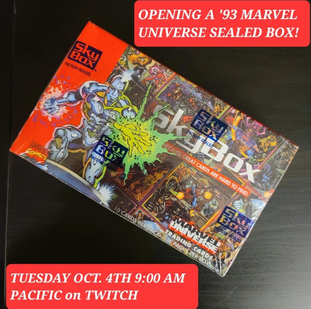 CtrlAltF8_ttv's tweet photo. We're doing this tomorrow so don't miss out!
https://t.co/HugJVG6mHb

#Twitch #CardStream #Skybox #Marvel #MarvelUniverse #Vintage #TradingCards #SmallStreamer #LetsHaveSomeFun https://t.co/lxCN4aMC7r