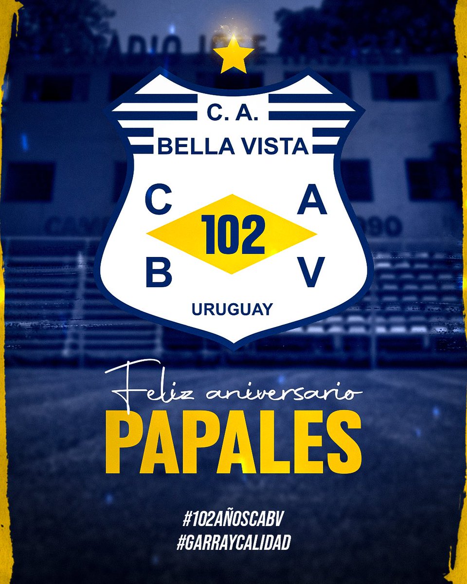 🙌 𝑮𝒂𝒓𝒓𝒂, 𝒄𝒂𝒍𝒊𝒅𝒂𝒅 𝒚 𝒔𝒆𝒏𝒕𝒊𝒅𝒐 𝒅𝒆 𝒑𝒆𝒓𝒕𝒆𝒏𝒆𝒏𝒄𝒊𝒂 

💛🤍 𝗡𝘂𝗲𝘀𝘁𝗿𝗮 𝗵𝗶𝘀𝘁𝗼𝗿𝗶𝗮, la que nos hace más fuertes 

1️⃣0️⃣2️⃣ 𝐚𝐧̃𝐨𝐬 𝐝𝐞 𝐠𝐥𝐨𝐫𝐢𝐚 

#𝟏𝟎𝟐𝐀𝐧̃𝐨𝐬𝐂𝐀𝐁𝐕
#SomosBellaVista