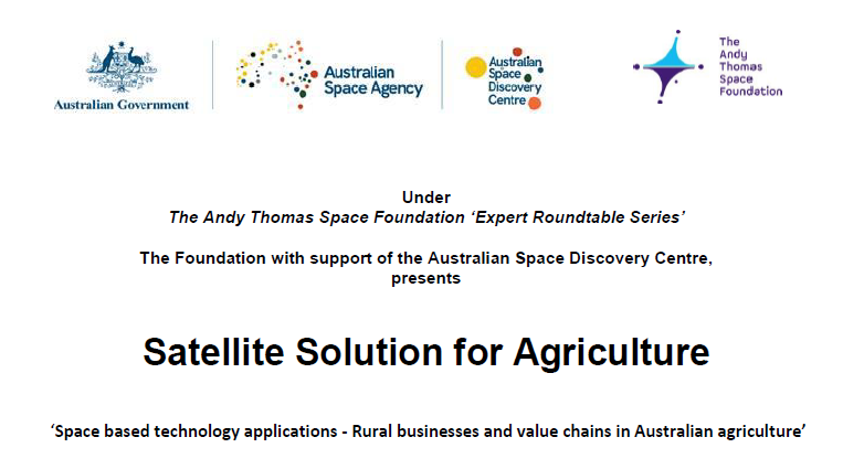 Prof. guido D'Urso is invited speaker at the workshop '#Satellite Solution for #Agriculture' organised by Andy Thomas Space Foundation with the support of the #Australian Space Discovery Centre. Guido D’Urso will present the EU funded project @CoalaH2020.