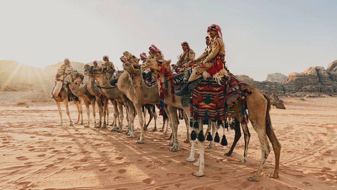 axisdmc's tweet photo. The Al-Hajana troupe is an elite desert police force that you might encounter while visiting Jordan. It is known for its distinctive traditional dress and its camels.
#security #camels #heritage #culture #civilpeace #petra #wadirum #jordanianpolice #nashama #hajana https://t.co/0odJbkEu7f