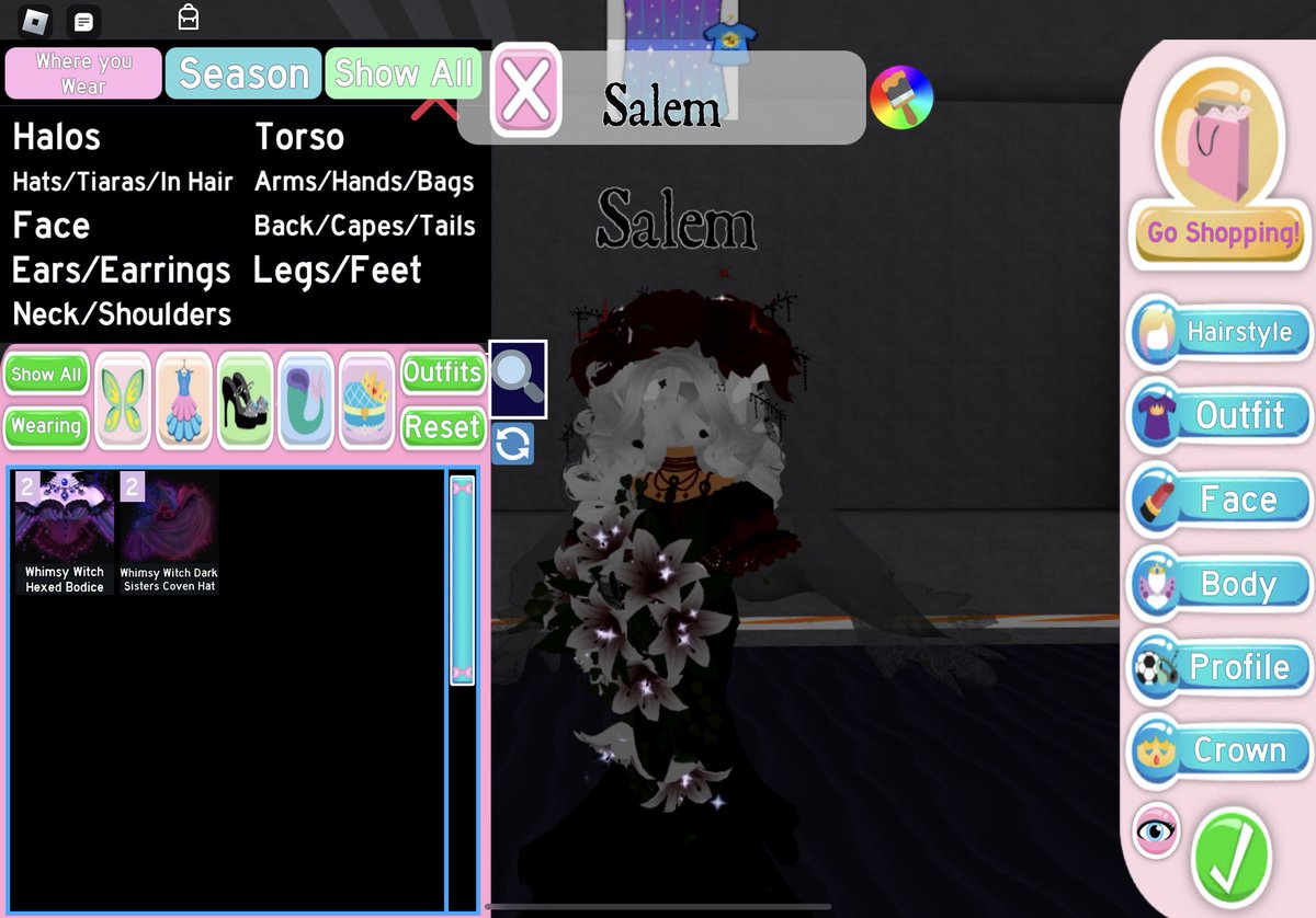 — Whimsy Witch bodice &amp; Coven Hat Giveaway !!🕸🎃

follow me (🔔)
like and retweet with tags

Extras:
Show proof +1
Tag Friends(s) + 2

#royalehigh2022 #royalehighhalloween #royalehighgiveaway #royalehighGiveaways #royalehighhalloween2022 #royaleween #royalehightradings #RHTC