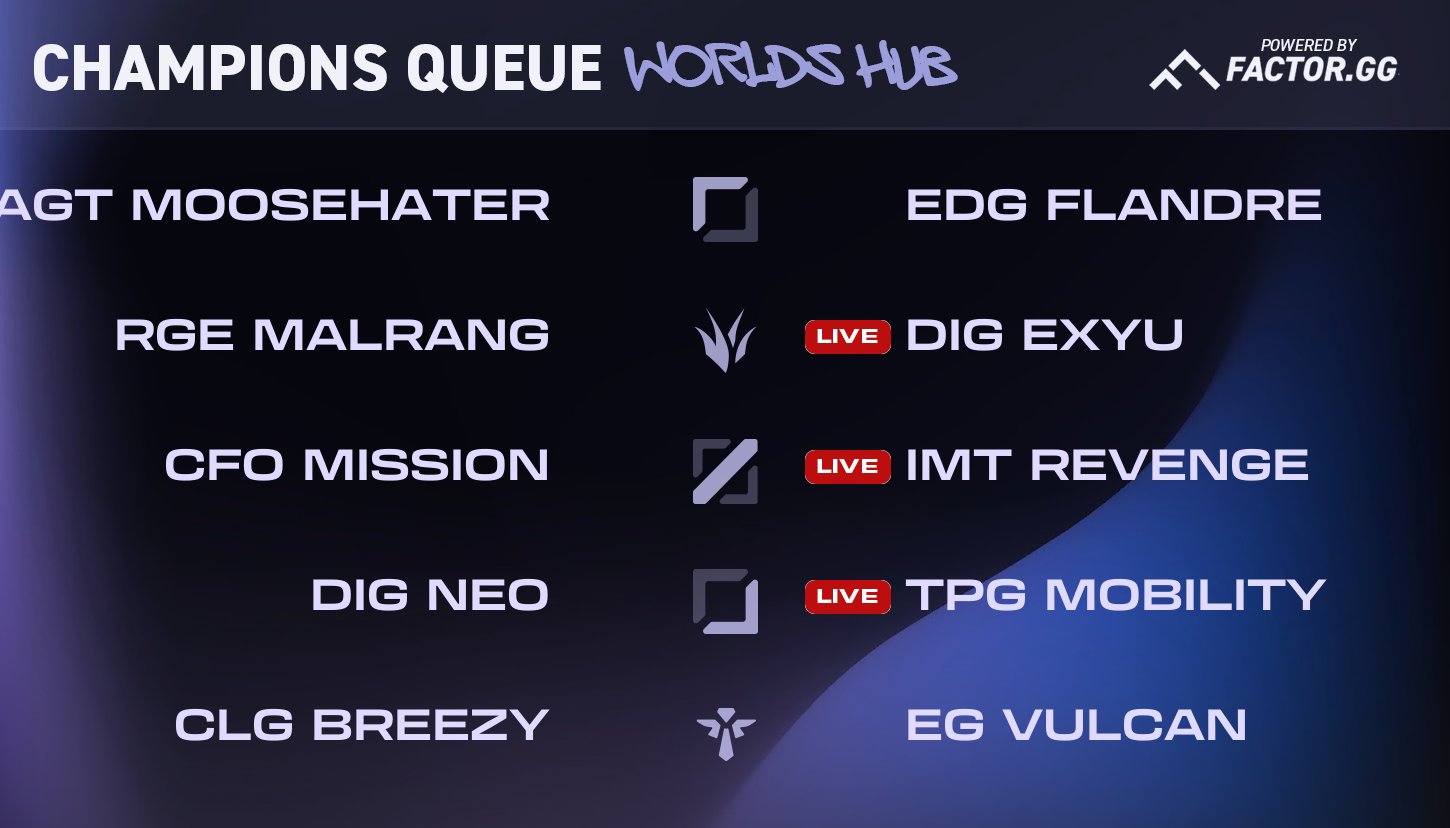 Champion's Queue Updates on Twitter "📺 Watch all streams on the