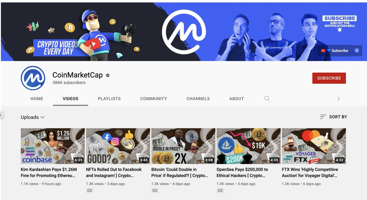CoinMarketCap's tweet photo. Sit back, relax, and catch up with the daily #CryptoNews on #CMC's playlist 📺 

We have all the hottest #crypto stories summarized to you in under just under 5 minutes 😉

https://t.co/jNTA7FKC8G https://t.co/yHCzkKdXvS