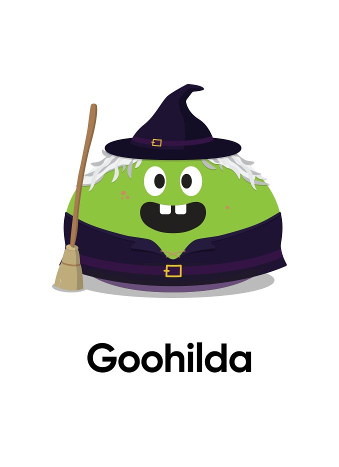 _GooBalls's tweet photo. In the closest we may ever get to a @_CryptoChet self-portrait, put your brooms up in da air and wave em' like you jus don't care... it's Goohilda!! Get ready for a spellbinding auction for first of this month's gootacularly spooky themed Goos.

https://t.co/vx9bhouA4P https://t.co/dsEV8Tgpbi