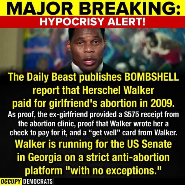 Robert1Berg's tweet photo. @HerschelWalker You should drop out of the senate race. https://t.co/HCKqOjfLAx