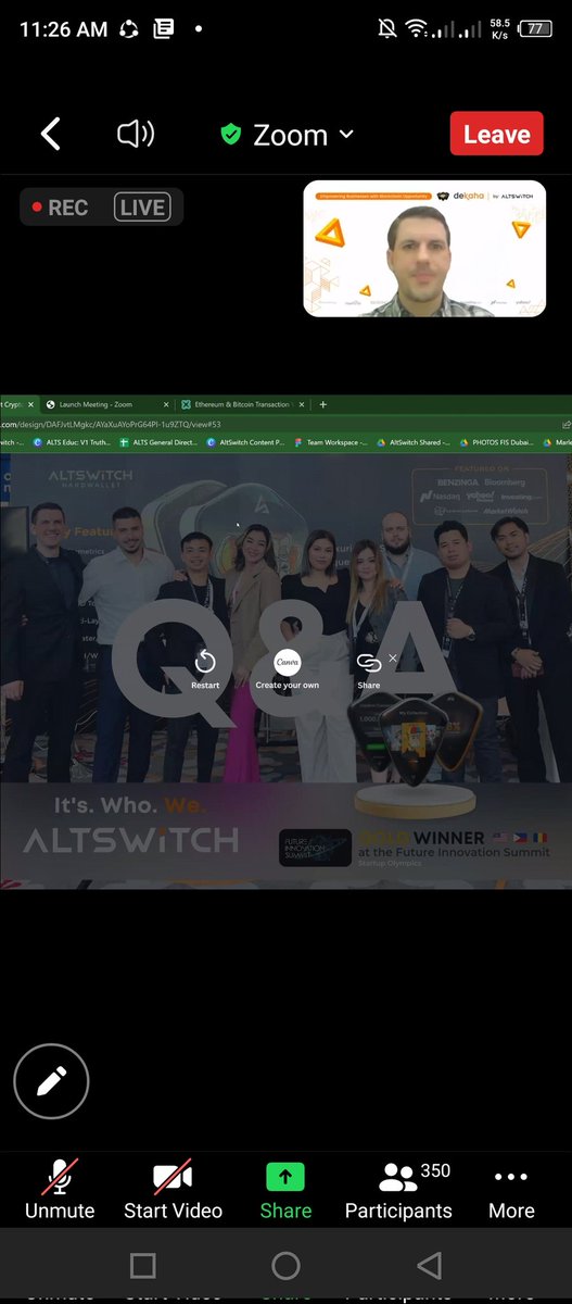 itslorna_T's tweet photo. This webinar is knowledgeable when it comes in crypto, thank you speakers🥰✨ #AltswitchImpact https://t.co/iOJ24yZevR