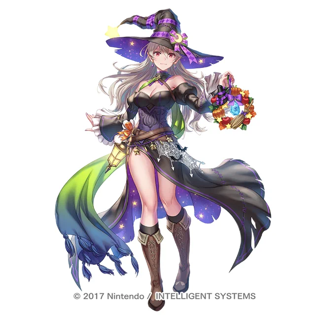 『ファイアーエムブレム ヒーローズ』にてハロウィンの超英雄「夜の星空の魔女:カムイ」のイラストを担当させていただきました!I drew Special Hero dressed up for Halloween, " Starry seer" for Fire Emblem Heroes!#FEヒーローズ #FEHeroes 