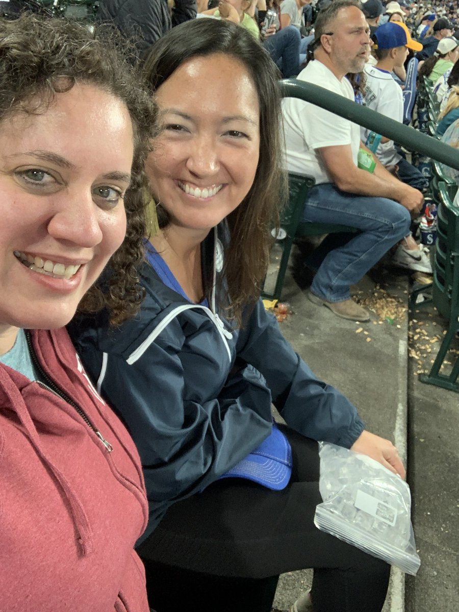 Come on <a href="/Mariners/">Seattle Mariners</a>! <a href="/SeattleCityGal/">Emily Cantrell</a> will have a limp from that (really fast) foul ball so let’s make it worth it! (Ice courtesy of a nice usher lady)