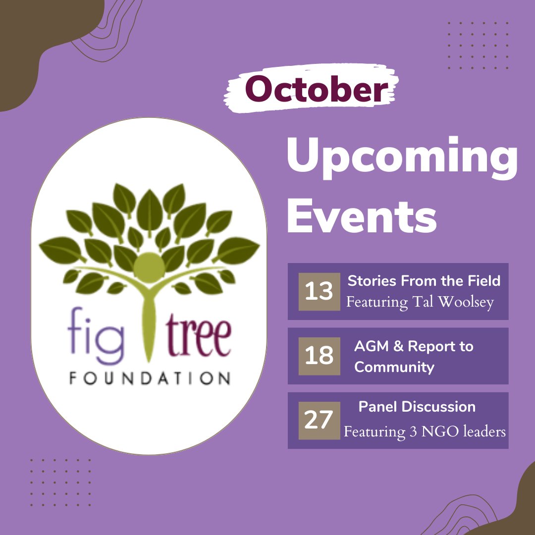 FigTreeCalgary's tweet image. Come out to one of our events this October! figtreefoundation.org/events/ #globaldev #yyc