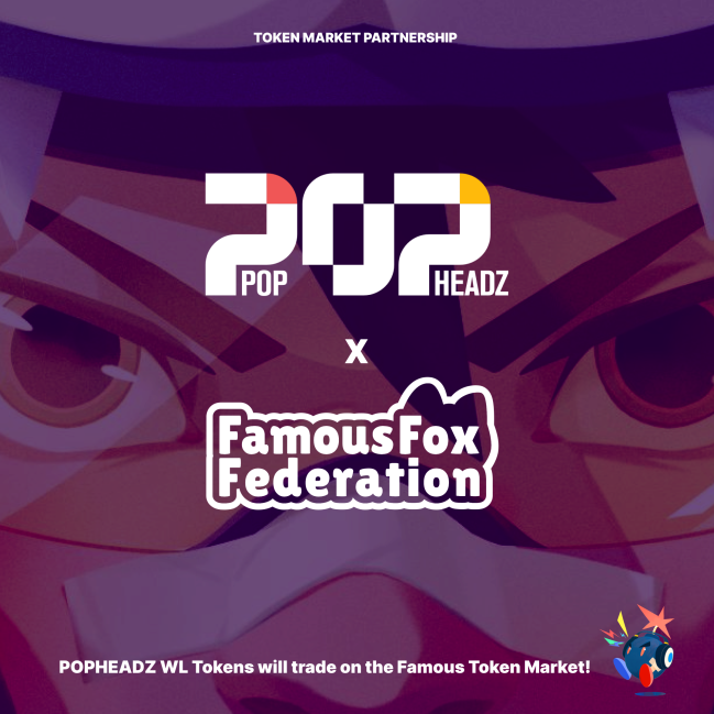 FamousFoxFed's tweet photo. Our latest Token Market Partner is the highly anticipated @pop_headz!

We are supporting creators by giving Token Market Partners back a portion of their token sales. Doing an upcoming token-based mint? Contact us! https://t.co/E9xFQuMgMe