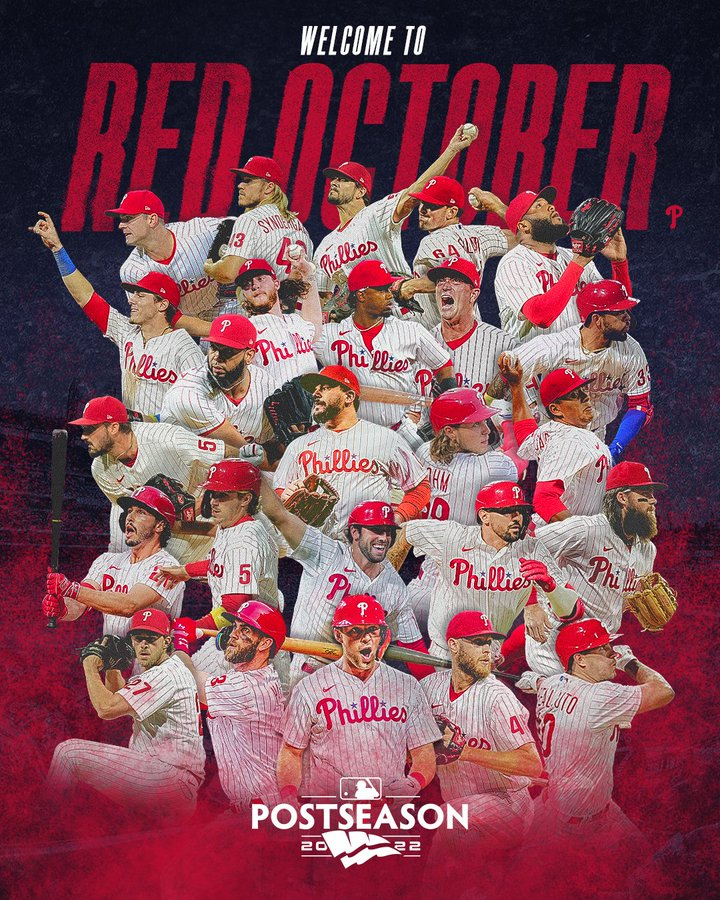 AlejandroEsp98's tweet photo. Solo un verdadero miembro de la familia de @Philliesbeisbol sabe lo que significa jugar un PlayOff, después de 11 largos años estamos de vuelta en el sueño de querer ganarlo todo, estoy llorando de alegría junto a @ElGringoMalo365 y @OscarBudejen y todos los Phillies #RingtheBell https://t.co/6VCa8L7zJb