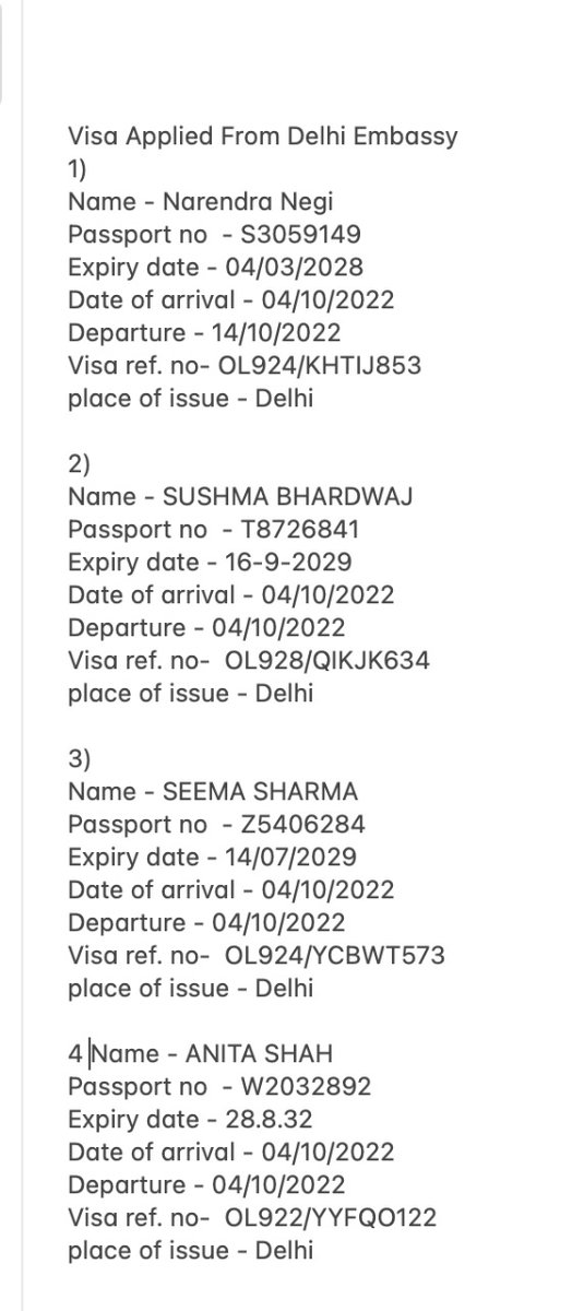 SeemaSh13904586's tweet photo. @anilkumaruniyal @MEAIndia @CPVIndia @MYHCNewDelhi We have flight at 1pm today. Still Visa not approved https://t.co/j8IbShzZPo