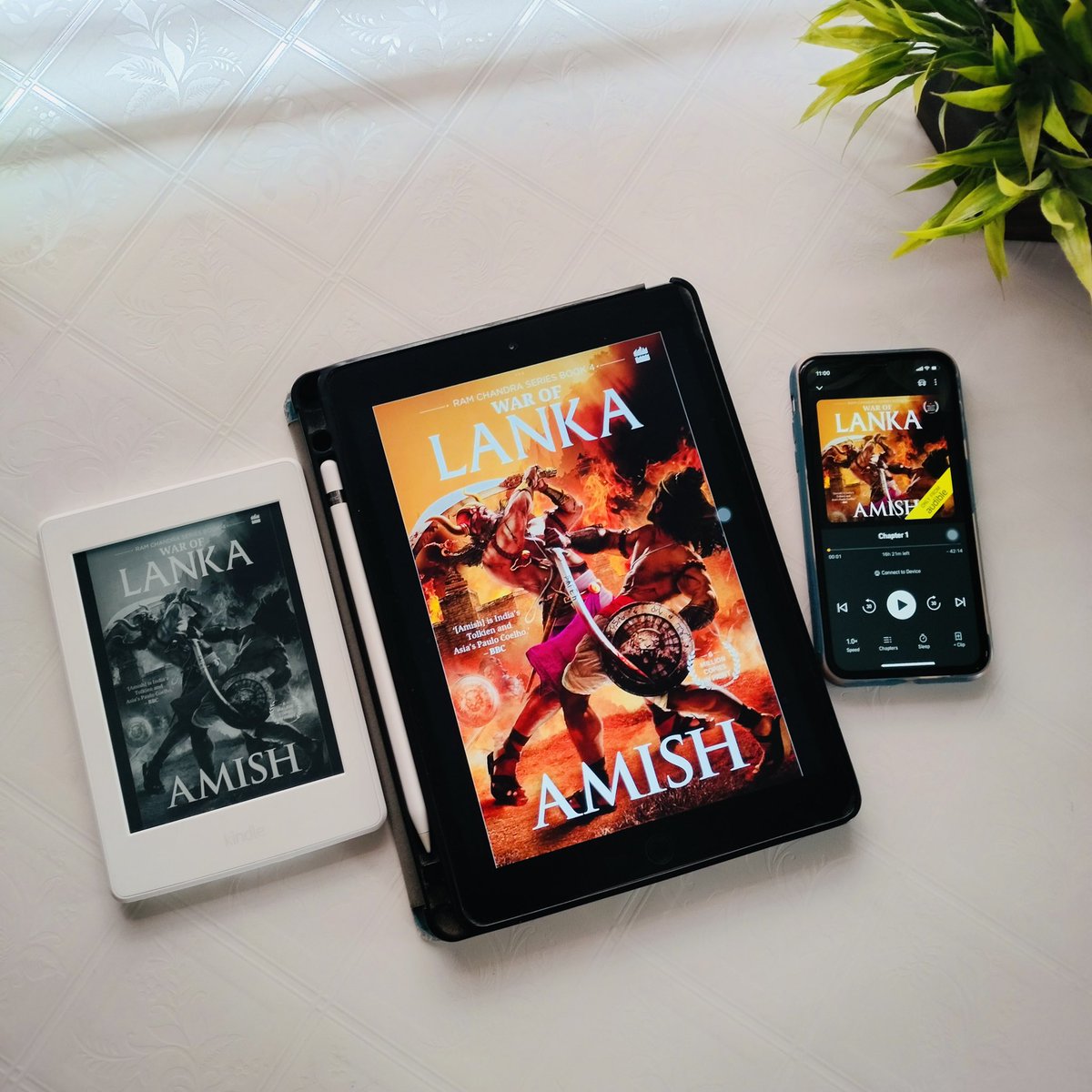 rishavsinghh9's tweet photo. @authoramish sir, thank u for this masterpiece. I am reading &amp; listening @Audible_ind both at the same time which is a whole new experience.

This books is simply unputdownable sir. @HarperCollinsIN #WarOfLanka https://t.co/SelofPXMZd