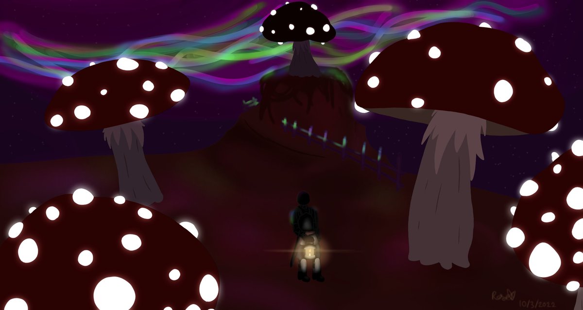 ClumsyPillbug's tweet photo. Shroomtober 10/3/2022
#clumsypillbug #shroomtober2022 #shroomtober
#digitaldrawing #digitalpainting #digitalart #art #drawing #painting #mushrooms #lantern #spellsword #knight #mountain #sky #aurora #night #flyagaric https://t.co/8DMsFaRFqr