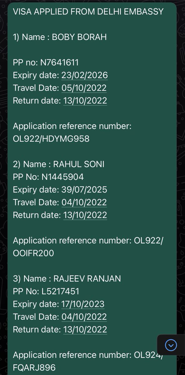 BobyBorah's tweet photo. Hi Team, 

Today we have flight to Malysia. Till now we have not received our Visas. Please help us to get the visa as soon as possible. If visas will not come all our almost 16 lakhs money is going to be wasted. Please help to get visas as soon as possible @MEAIndia @CPVIndia https://t.co/oqpFfirnQk