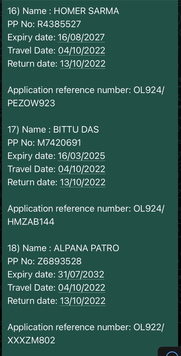 BobyBorah's tweet photo. Hi Team, 

Today we have flight to Malysia. Till now we have not received our Visas. Please help us to get the visa as soon as possible. If visas will not come all our almost 16 lakhs money is going to be wasted. Please help to get visas as soon as possible @MEAIndia @CPVIndia https://t.co/zLc8b7xjFv