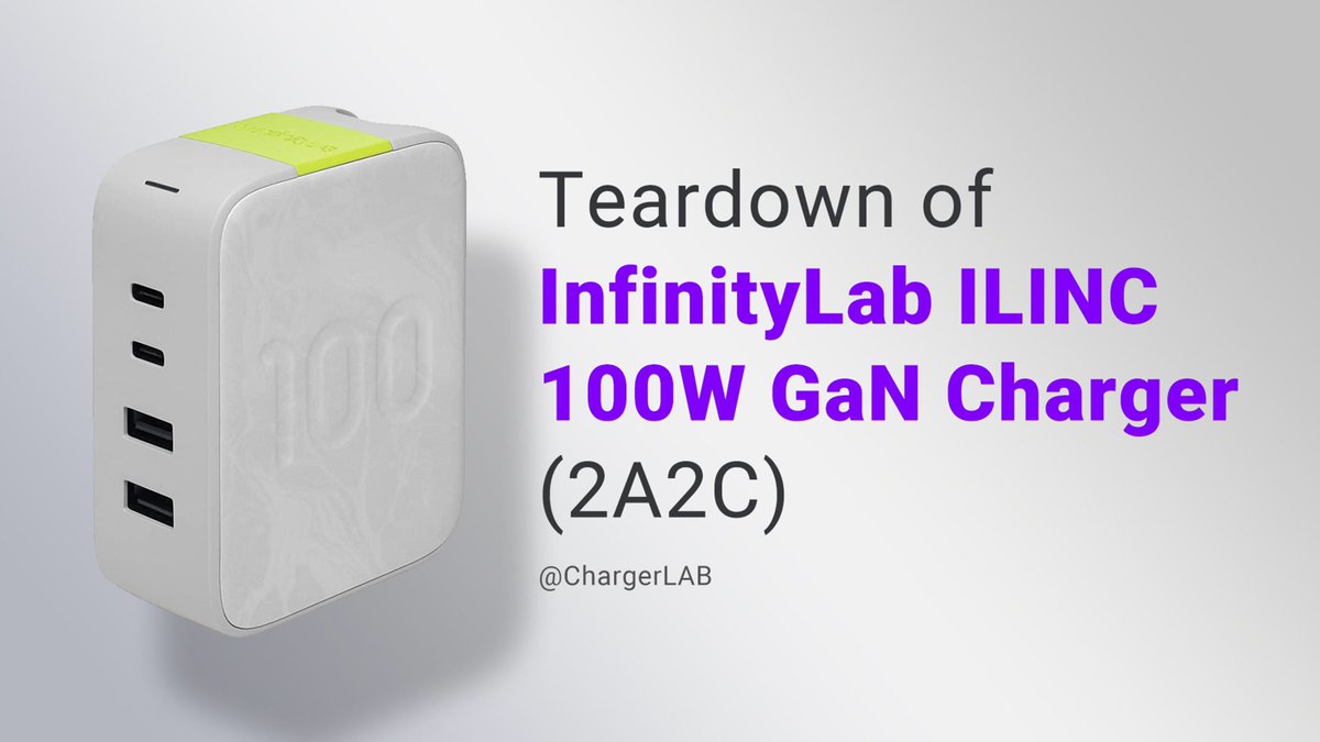 chargerlab's tweet photo. Teardown of #InfinityLab InstantCharger 100W #GaN Charger (2A2C) @Harman
🔗https://t.co/bbpPxDf8VB
#Harman #GaNPowered https://t.co/YUL6pI6TZ3