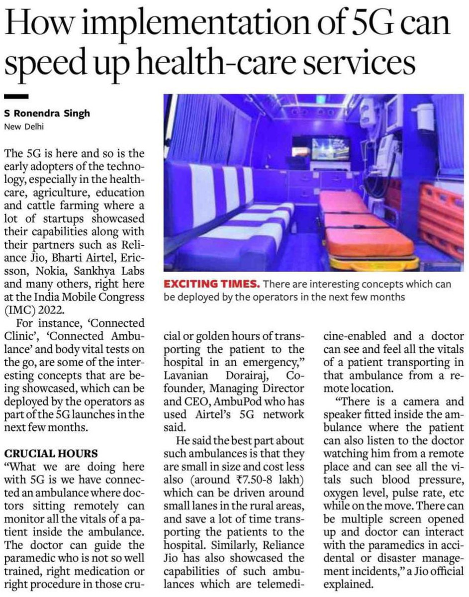 An insightful read on how 5G technology can further speed up healthcare services.