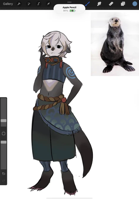 Rough sea otter idea! 