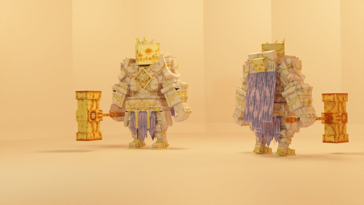 The golden king 🪙 
Model &amp; Render by me
#Blockbench #Minecraft