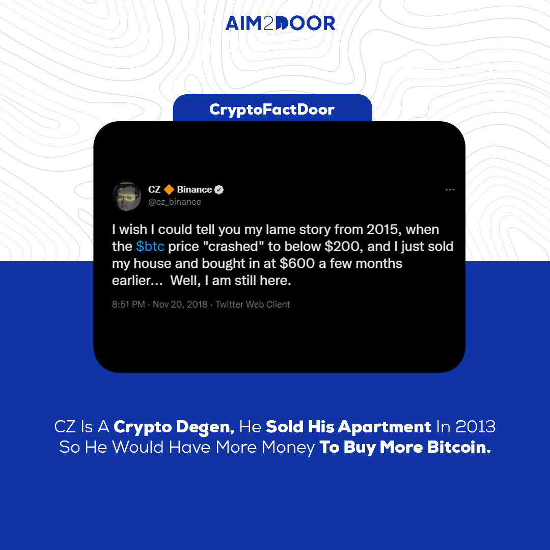 Aim2Door's tweet photo. Binance Founder Changpeng Zhao, Like All Of Us, Believed Big In Blockchain When No One Else Did!
.
.
.
.
.
.
.
.
#cryptofactdoor #BinanceSmartChain #Crypto #CryptoNews #LUNCBURN https://t.co/BrXbWUo3Fo