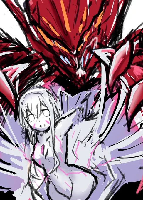 ヒロインが自ら生体ユニットになり乗り込むメカも良いかも、という妄想 #オリジナル #創作 
