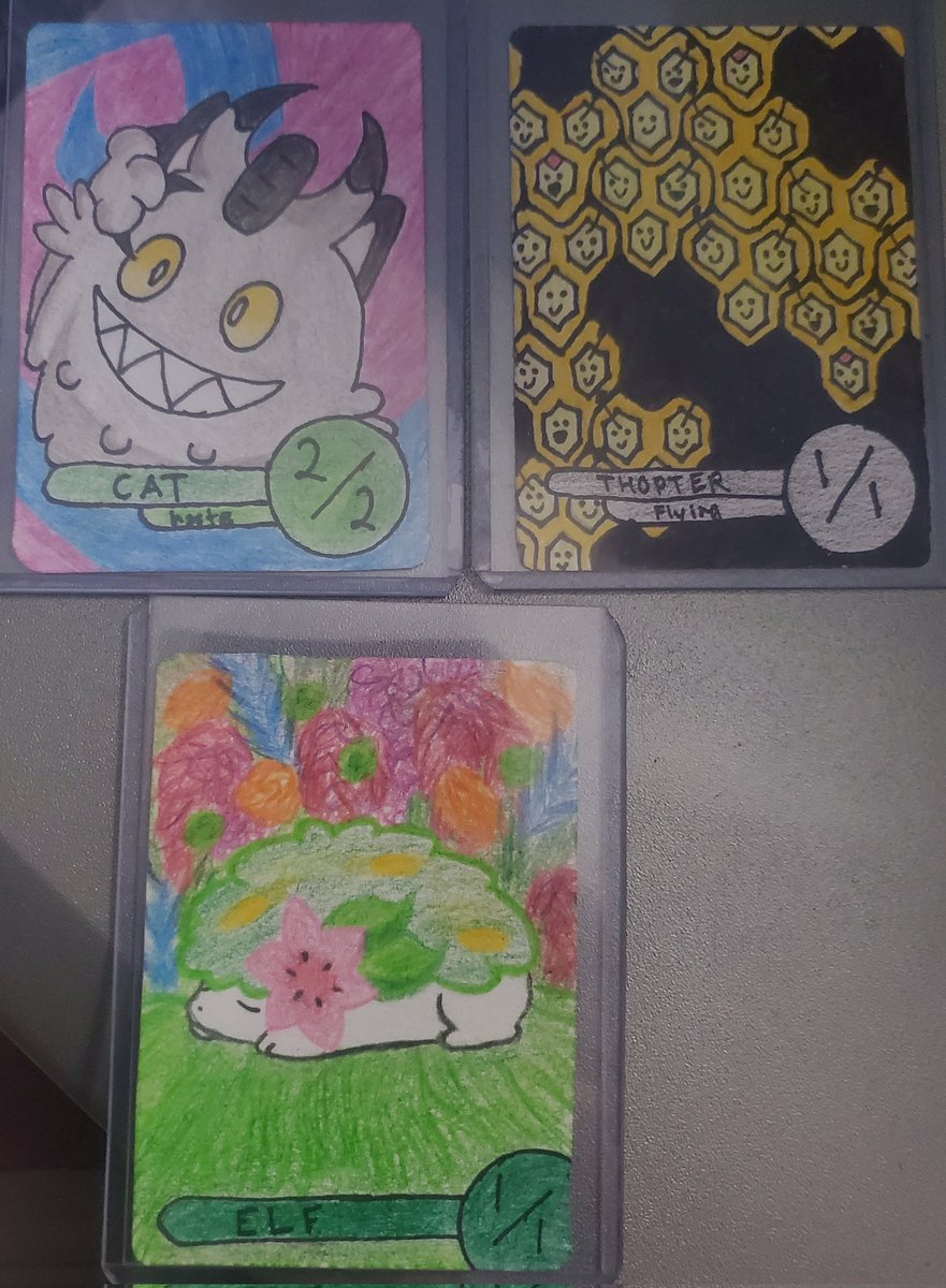 SSBUBarbarose's tweet photo. #Octoken
Finally got caught up! Here's my #Cat #Thopter and #Elf tokens ☺️ https://t.co/AZzbD9R3ar
