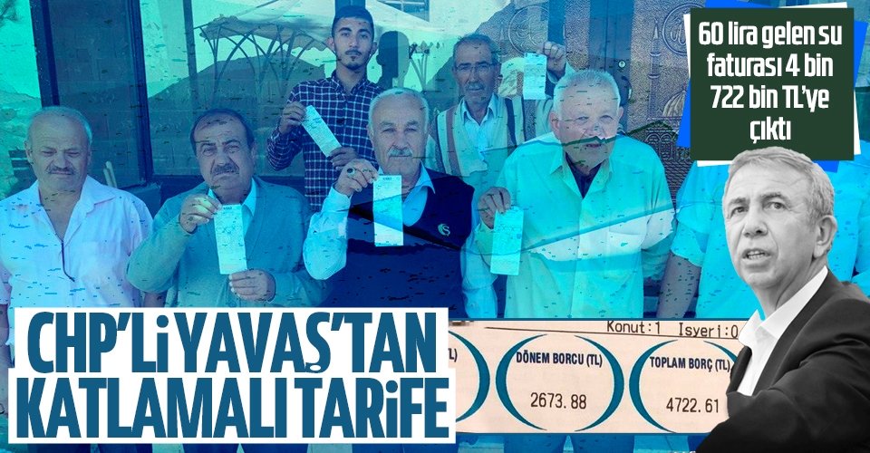 CHP'li Ankara Büyükşehir Belediyesi'ne su faturası isyanı büyüyor! 60 lira gelen su faturası 4 bin 722 bin TL’ye çıktı takvim.im/4kl563_smt