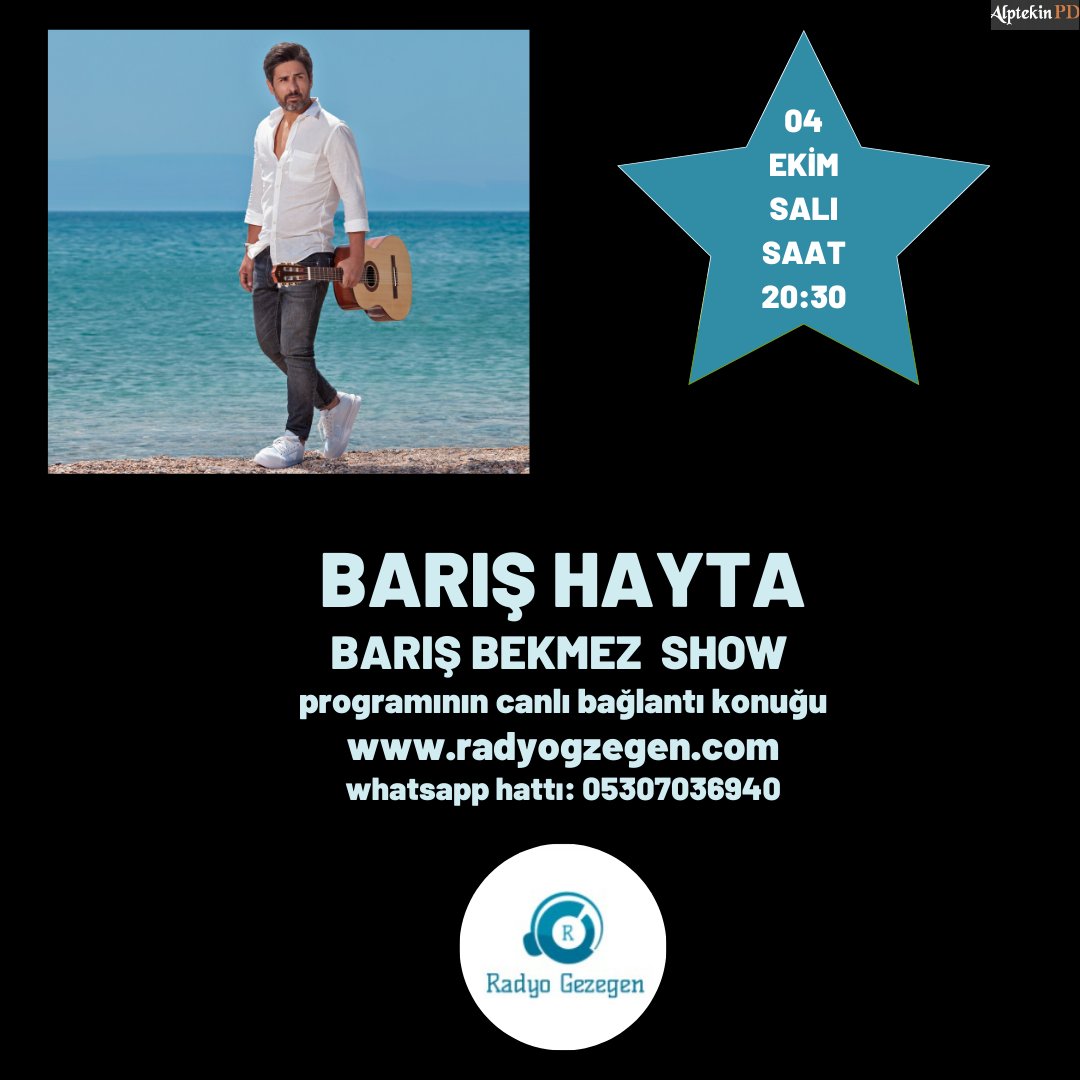 Barış Hayta 4 Ekim Salı Günü Saat 20:30'da Radyo Gezegen Barış Bekmez Show Programının Canlı Telefon Bağlantı Konuğu Olacak Sakın Kaçırmayın... #barishayta #radiogezegen #barisbekmezofficial <a href="/cenkleyoklama/">Cenk ALPTEKİN</a>