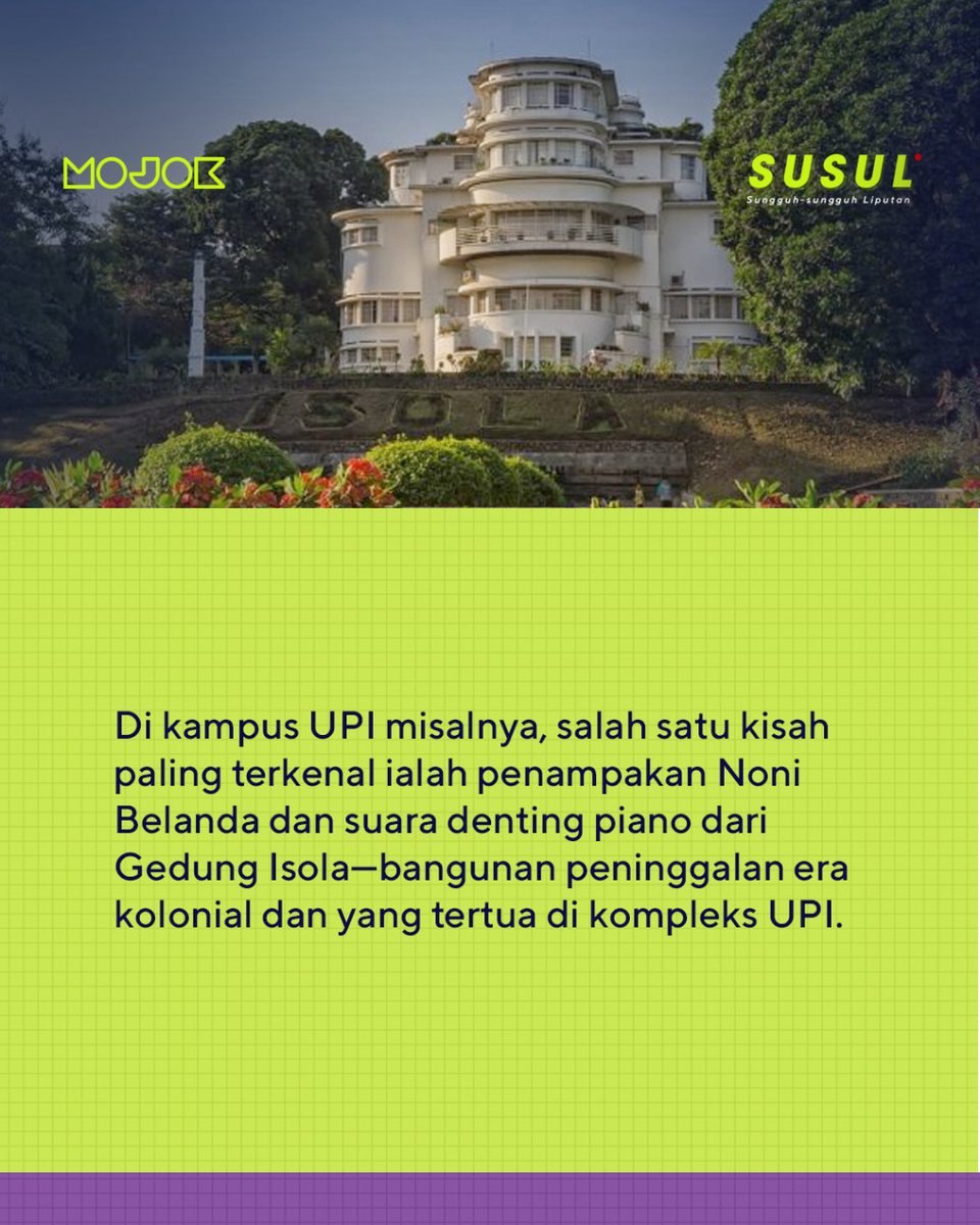 mojokdotco's tweet photo. Dari UPI sampe ITB. Dari Noni Belanda sampe kuntilanak terbang. Lengkap. #Susul https://t.co/7iE8oH5Xkn