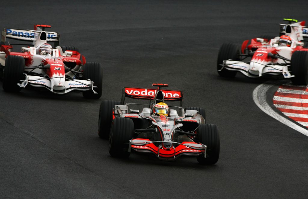 Lewis Hamilton (McLaren), Jarno Trulli (Toyota) & Timo Glock (Toyota), 2008 Brazil (Interlagos) #F1

Not much happened in this race. Nope. https://t.co/TjQFsg7LSn