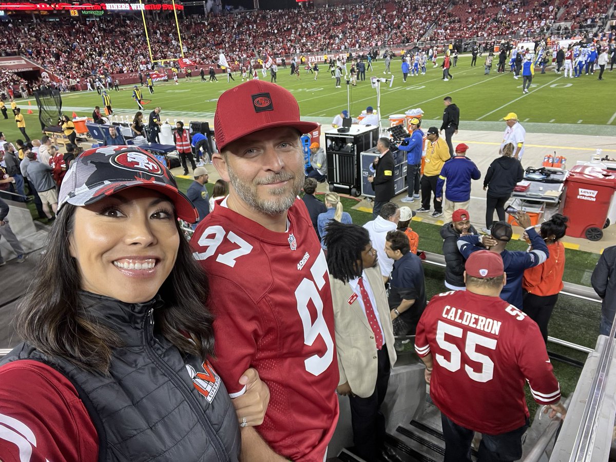 only1sophia's tweet photo. That’s a wrap! Such a good game!! #MondayNightFootball #49erFaithful #FTTB #NFL #Niners #SFvsLAR #WeBeatLA https://t.co/vbNPwyzTH1
