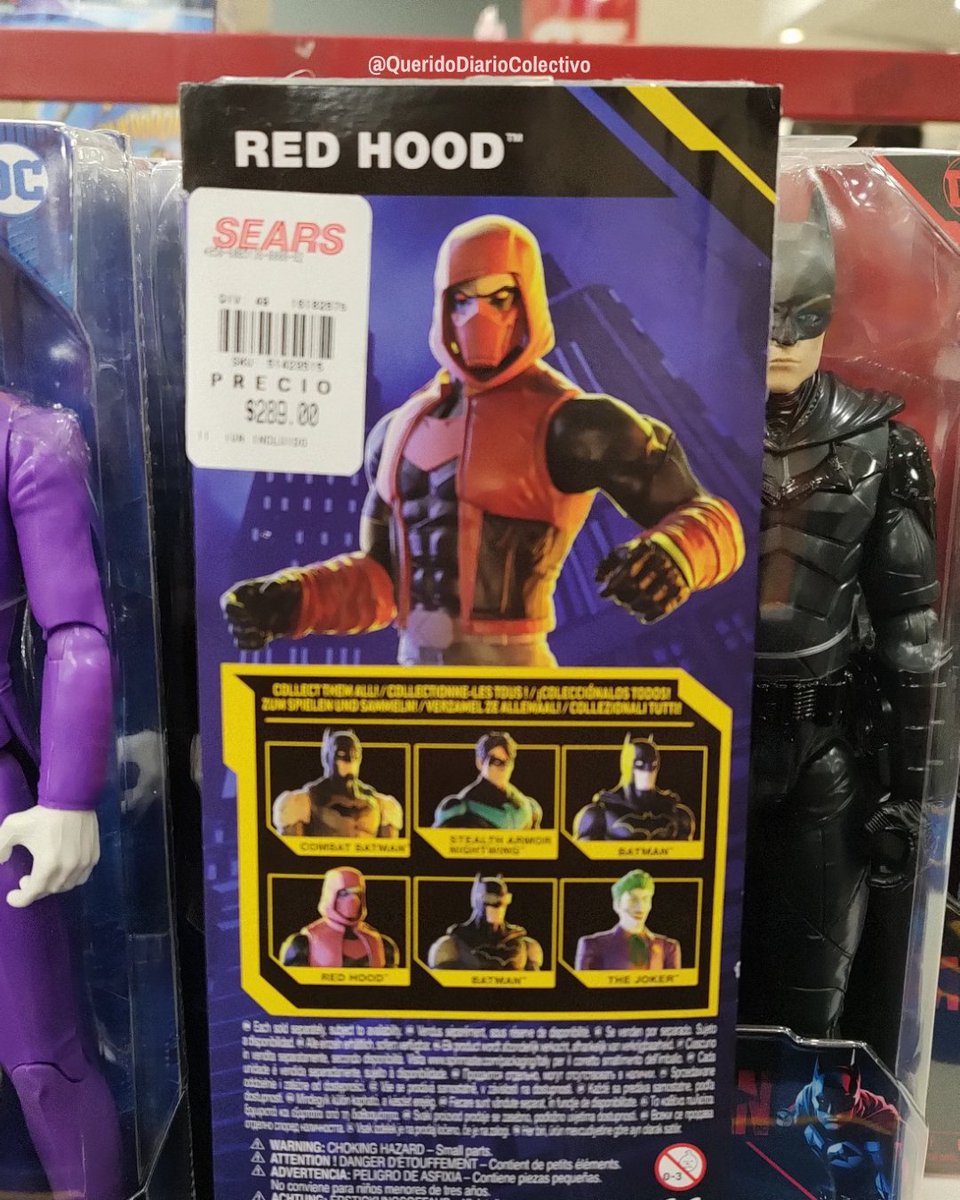 DiarioColect1vo's tweet photo. Para los que aún no ven en Walmart ni Bodega Aurrerá al nuevo #RedHood. También ya lo vi en Sears, pero la neta sí está caro. Espérense a las rebajas. Así le hice con uno de los Batmans de Pattinson y lo conseguí como en 150 MXN. creo jeje el Aurrerá.
#capucharoja #jasontodd https://t.co/qQi7zDOuwt