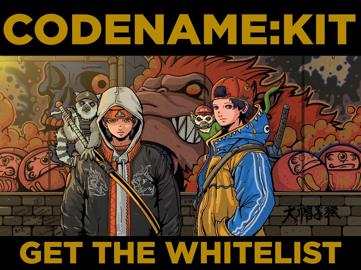 BigHatMonkeys's tweet photo. Get the whitelist 🔥🔥
"CODENAME KIT" WL to 10 people!

✅Follow
@aonisai1122
@BigHatMonkeys

✅RT &amp; Like
Quoted tweets

🏆10 winners

We are planning a AMA for the project on 10/8 at 9pm jst, so please come and join us in the ministry! https://t.co/WMecKVnjaa