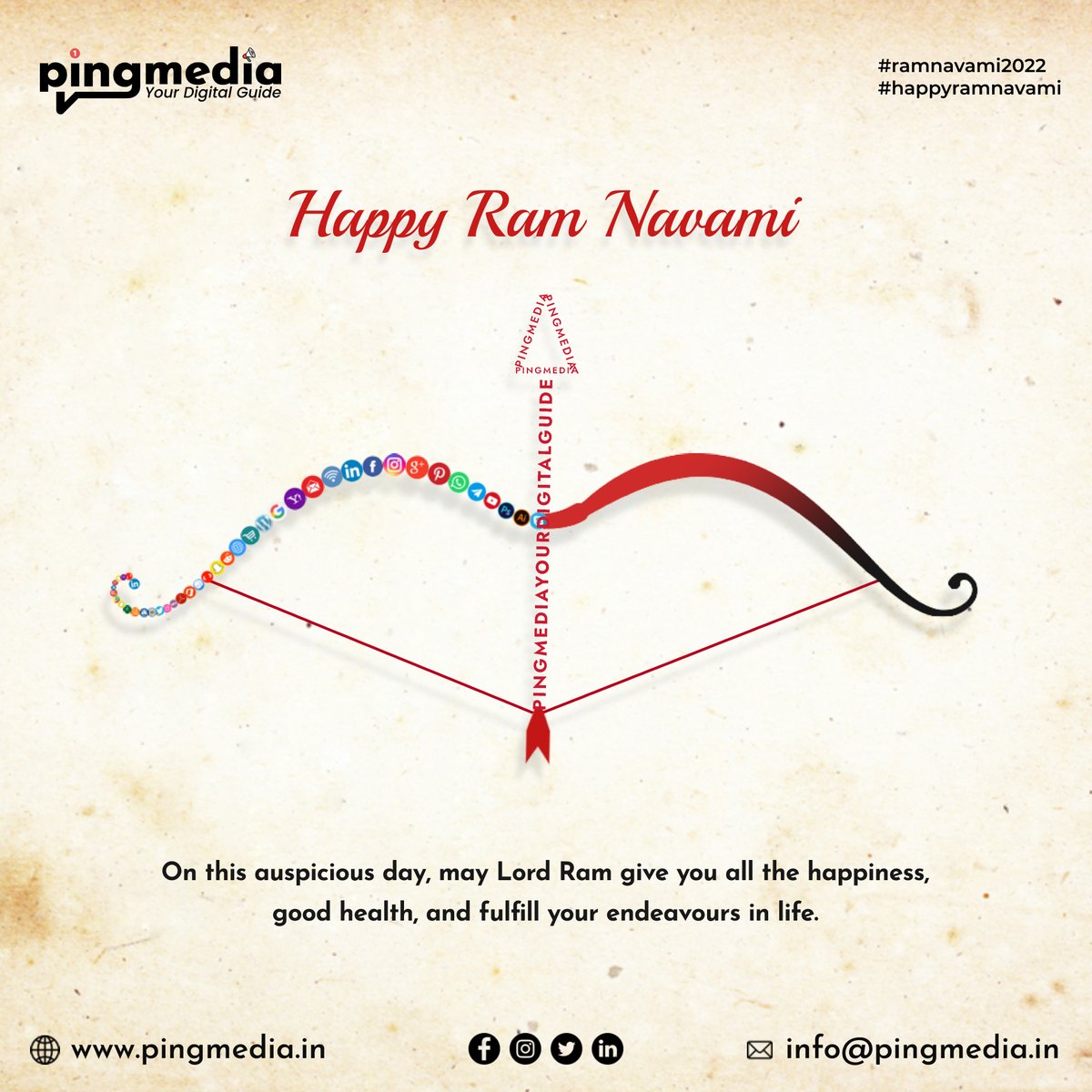 PINGMEDIAIN's tweet photo. This Ram Navami, may Shri Ram shower his blessings on you. Pingmedia wishes you all a very Happy Ram Navami..😍😍

#pingmedia #digitalramnavami #jaishriram #ramnavami2022 #happyramnavami #lordrama #blessings #navami #ram #happyramnavami2022 #5yearsofpingmedia https://t.co/lZaonbqi1h