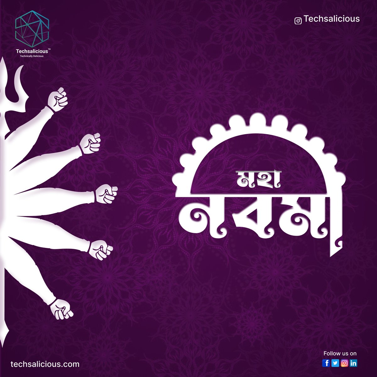 Techsalicious's tweet photo. May the goddess Durga Bless you and your loved ones on this auspicious day. Subho Nabami

#durgapuja #durgapujo2022 ##bengali #kolkata https://t.co/IXzH74B27G