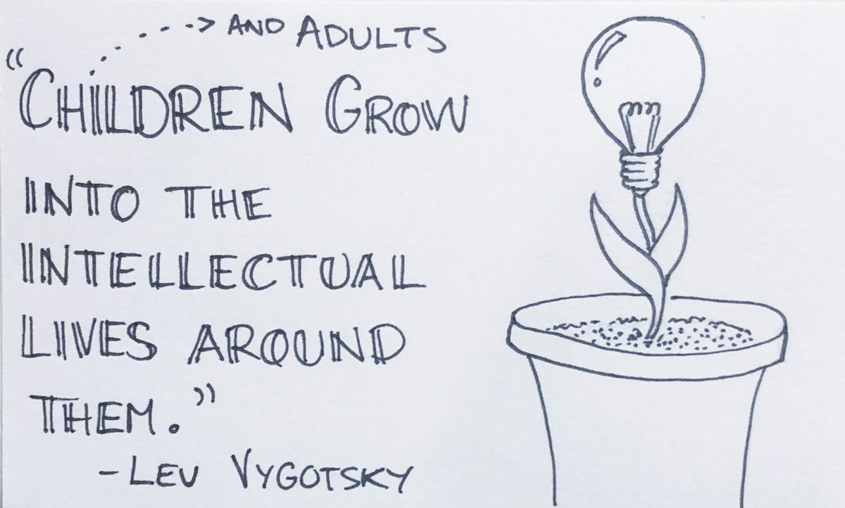 shaunyk's tweet photo. #eduthought Vygotsky's quote, children grow into the intellectual lives around them, is also applicable to adults, I wonder how we harness this in school communities to enhance creative teaching experiences #edchat #AppleEDUchat https://t.co/P8Rpr0jOX3