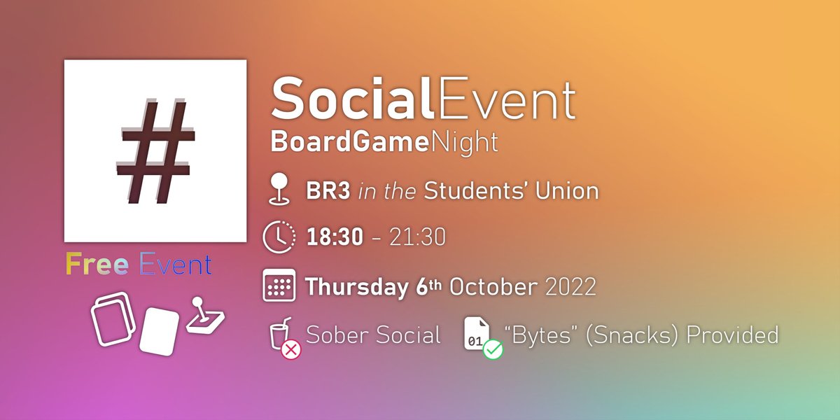 hull_CSS's tweet image. Come and visit #hullCSS and the Board Game Society this Thursday for some games and snacks! More info on Discord
#MoreThanCS