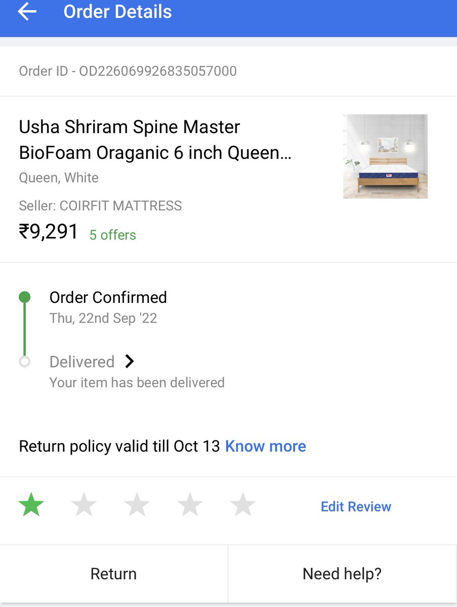 rss24023055's tweet photo. @flipkartsupport @Flipkart @FlipkartStories Flipkart cheating customers by selling poor foam quality mattress on the name of bonded foam as mentioned on website, now rejecting return https://t.co/fVNdMY9Prw