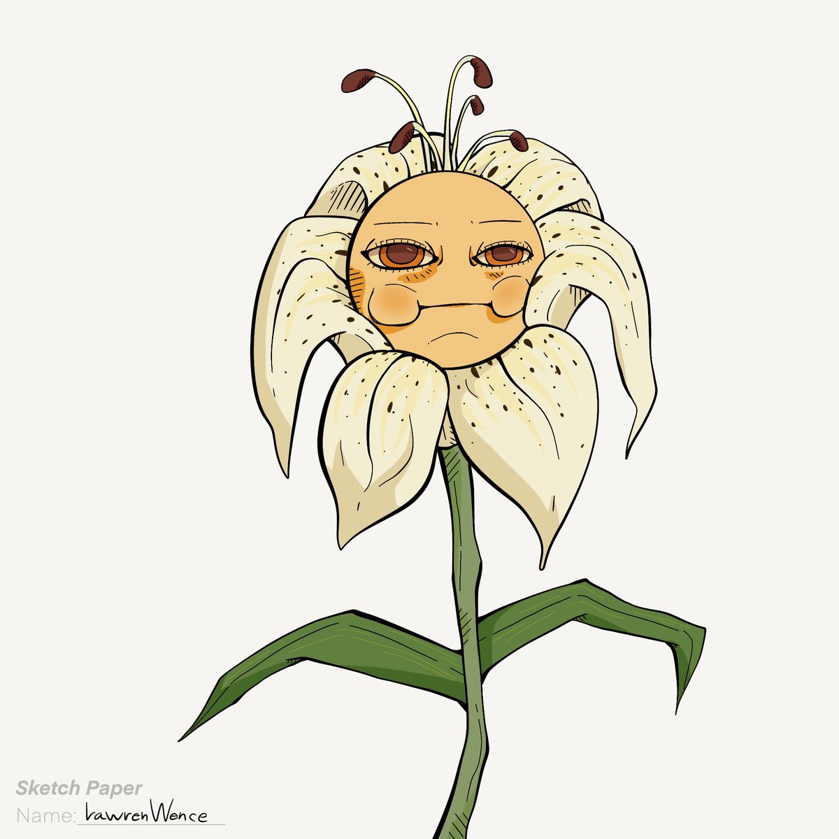 An overwhelming lily flower.
#art #sketch