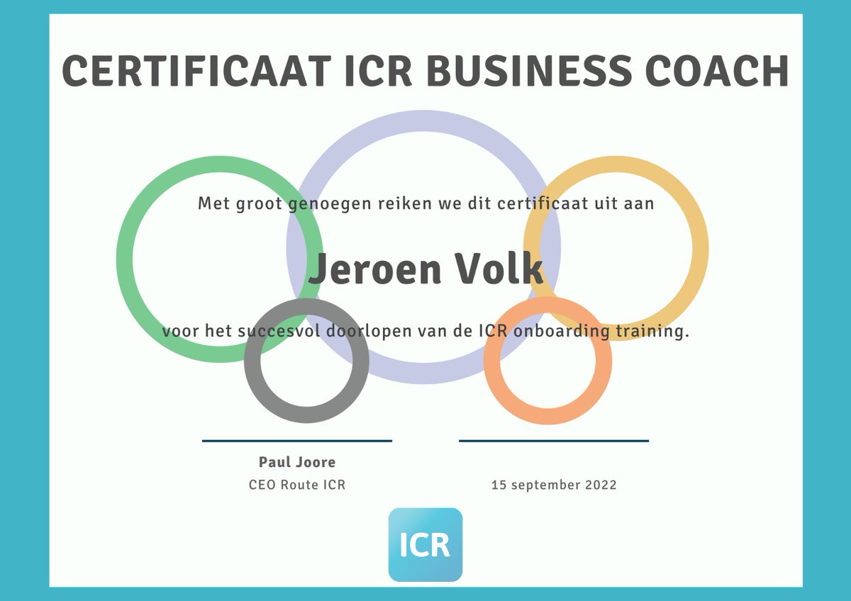 So PROUD to be certified by <a href="/routeicr/">Route ICR | Voor succesvol ondernemen</a> as Certified ICR Business Coach.
Next to working with Rockefeller Habits for more than 15 years, I can now also coach ambitious companies with the ICR framework to make companies more successful!

#Growth #success