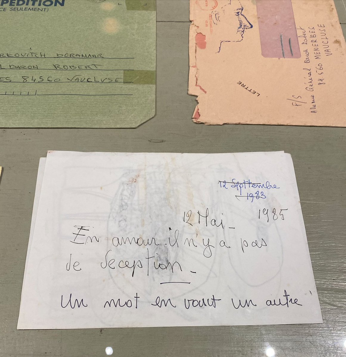 "En amour, il n'y a pas de déception. Un mot en vaut un autre" 🪐 Note poétique de #DoraMaar à la Maison Dora Maar, en Provence #citation
