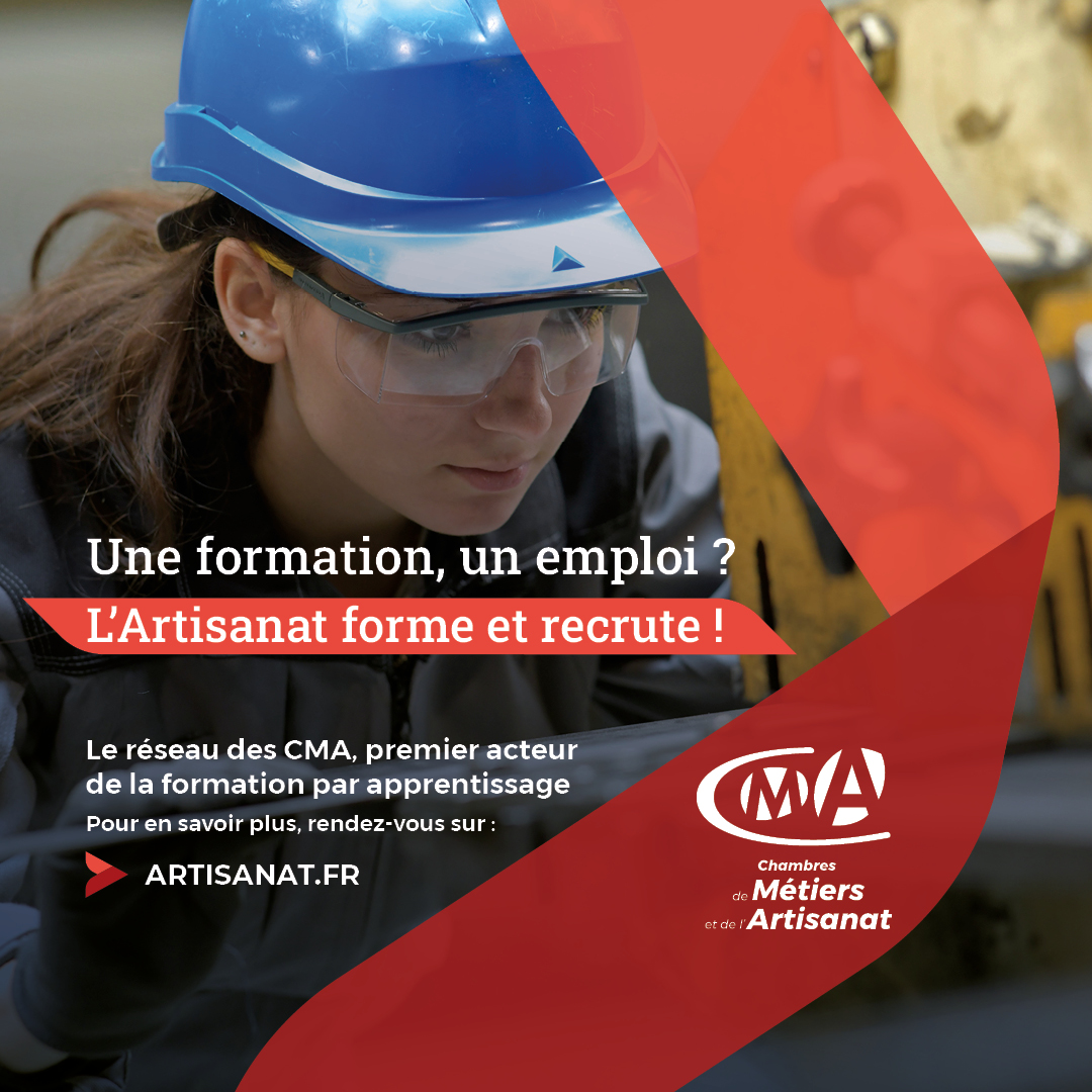 🔺Des métiers qui recrutent ? C’est dans l’#artisanat que cela se passe. Avec 80 % de taux d’accès à l’emploi sept mois après l’obtention du diplôme, l’#apprentissage tient toutes ses promesses. 
✅ Un seul interlocuteur : le réseau des #CMA !
➕bit.ly/3dPlKyH