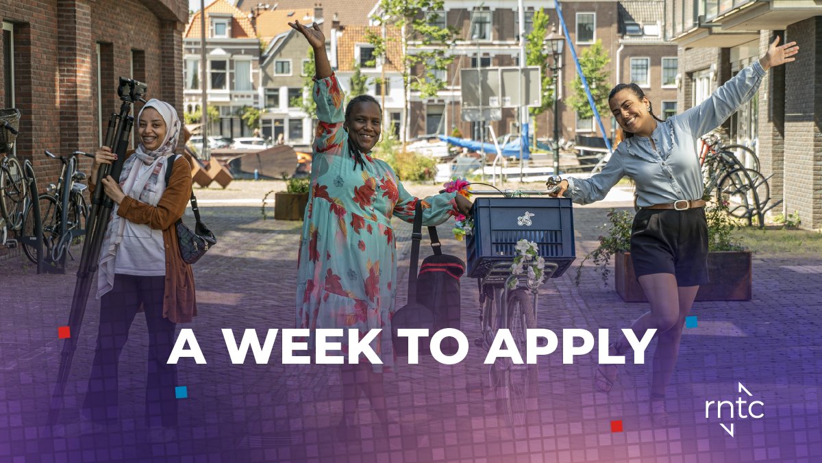 rntc's tweet photo. 1️⃣ week to apply for @NufficGD #MENA  &amp; #OKP #scholarship programme, and join us for one of our courses at #RNTC! 

Go to https://t.co/tXBapDbAW2, and #applynow ➡️ https://t.co/K6bhFtMlDz

See you in Haarlem! 🌷

#Socialchange #MediaTraining #Journalism #MediaMakers #Nuffic https://t.co/crALKgp9JX