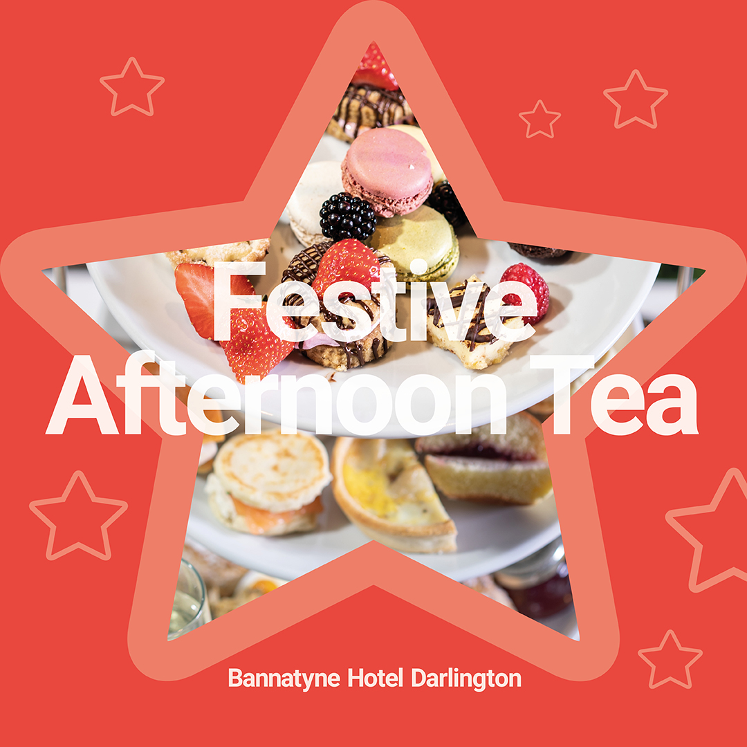 Festive Afternoon Tea.

Served daily between 1.00pm and 4.00pm
From 21st November to 31st December 2022 (excluding Christmas Day and Boxing Day)

£18 per person. To book please phone 01325 365858.