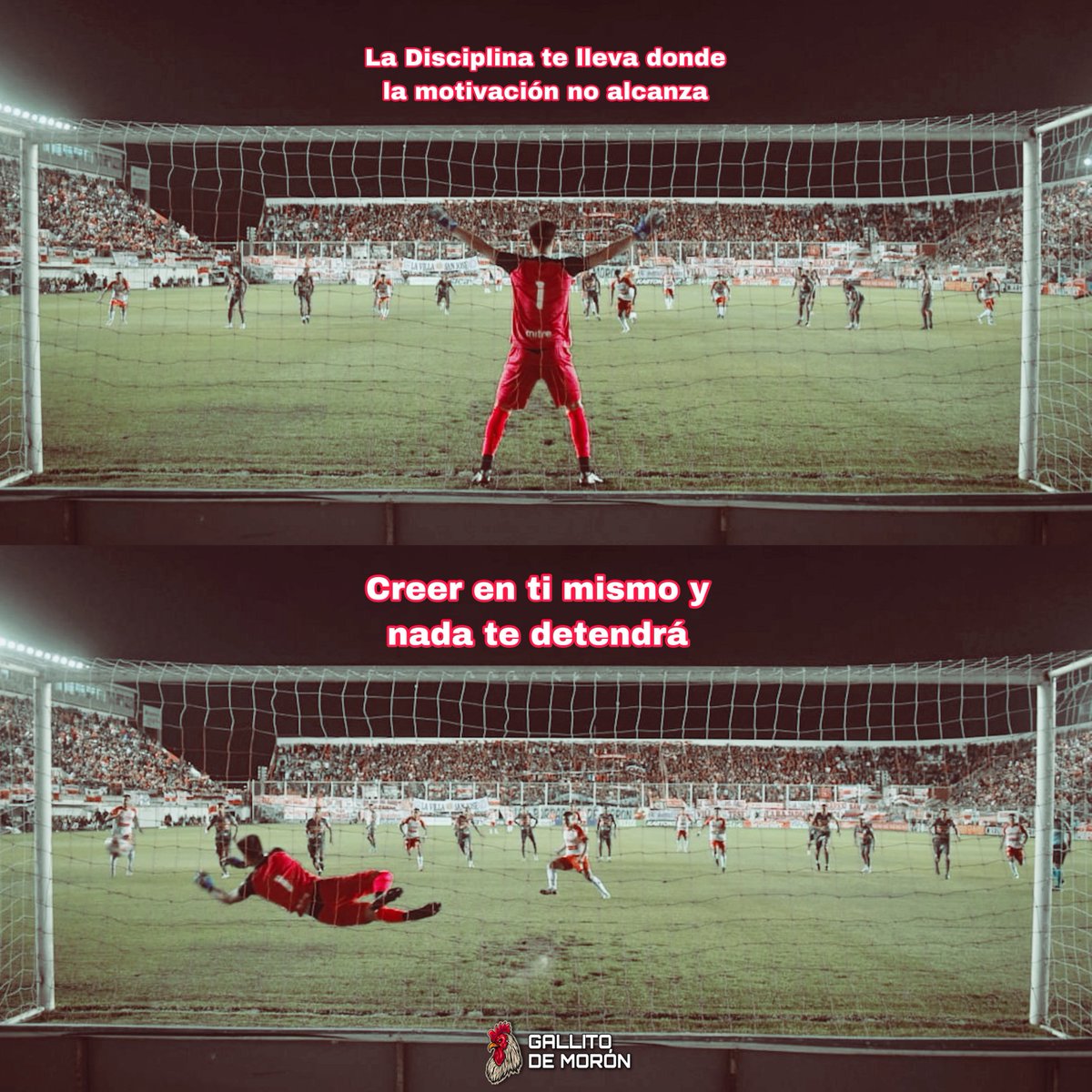 gallito_moron's tweet photo. 𝗟𝗮 𝗱𝗶𝘀𝗰𝗶𝗽𝗹𝗶𝗻𝗮 𝘁𝗲 𝗹𝗹𝗲𝘃𝗮 𝗱𝗼𝗻𝗱𝗲 𝗹𝗮 𝗺𝗼𝘁𝗶𝘃𝗮𝗰𝗶𝗼́𝗻 𝗻𝗼 𝗮𝗹𝗰𝗮𝗻𝘇𝗮. 𝗖𝗿𝗲𝗲 𝗲𝗻 𝘁𝗶 𝗺𝗶𝘀𝗺𝗼 𝘆 𝗻𝗮𝗱𝗮 𝘁𝗲 𝗱𝗲𝘁𝗲𝗻𝗱𝗿𝗮́ 🧤
#GallitoDeMoron🐓 #cdm1947 #todossomosdemoron #dalegallo #TierraDeGallos🐓 https://t.co/ZdFprd3SvA