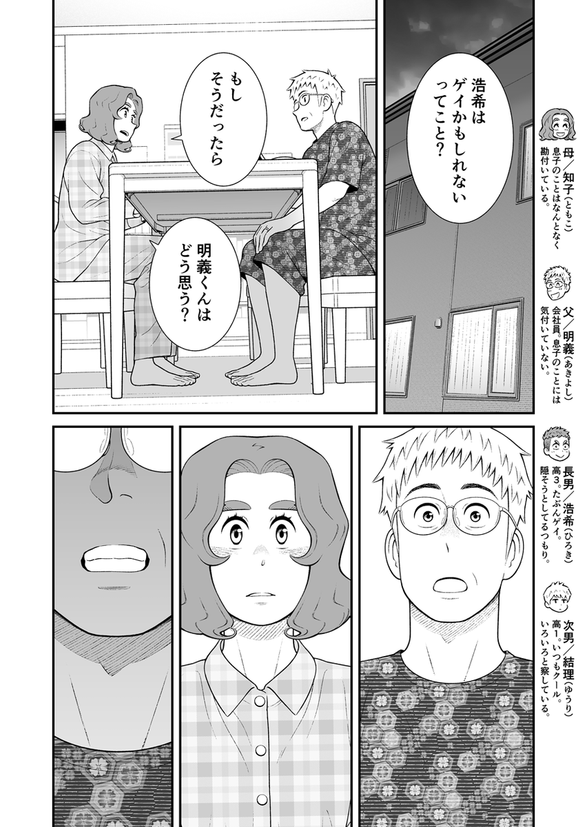 うちの息子はたぶんゲイ (67) 1/3

もし、本当に、息子がゲイなら。

今回は10ページです。
#うちの息子はたぶんゲイ
#お母さんは息子がかわいい 