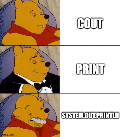 _programmermeme's tweet image. Good ol #java #pooh #programmingmemes #programmingjokes #programming #bears