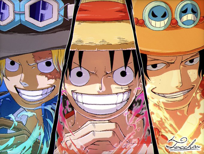 モンキー・D・ルフィ 「ー三兄弟ー#ONEPIECE 」|たっちゃんの